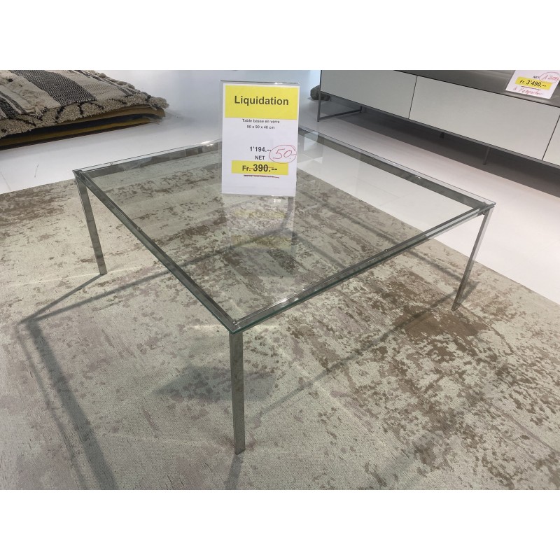 table de salon en verre